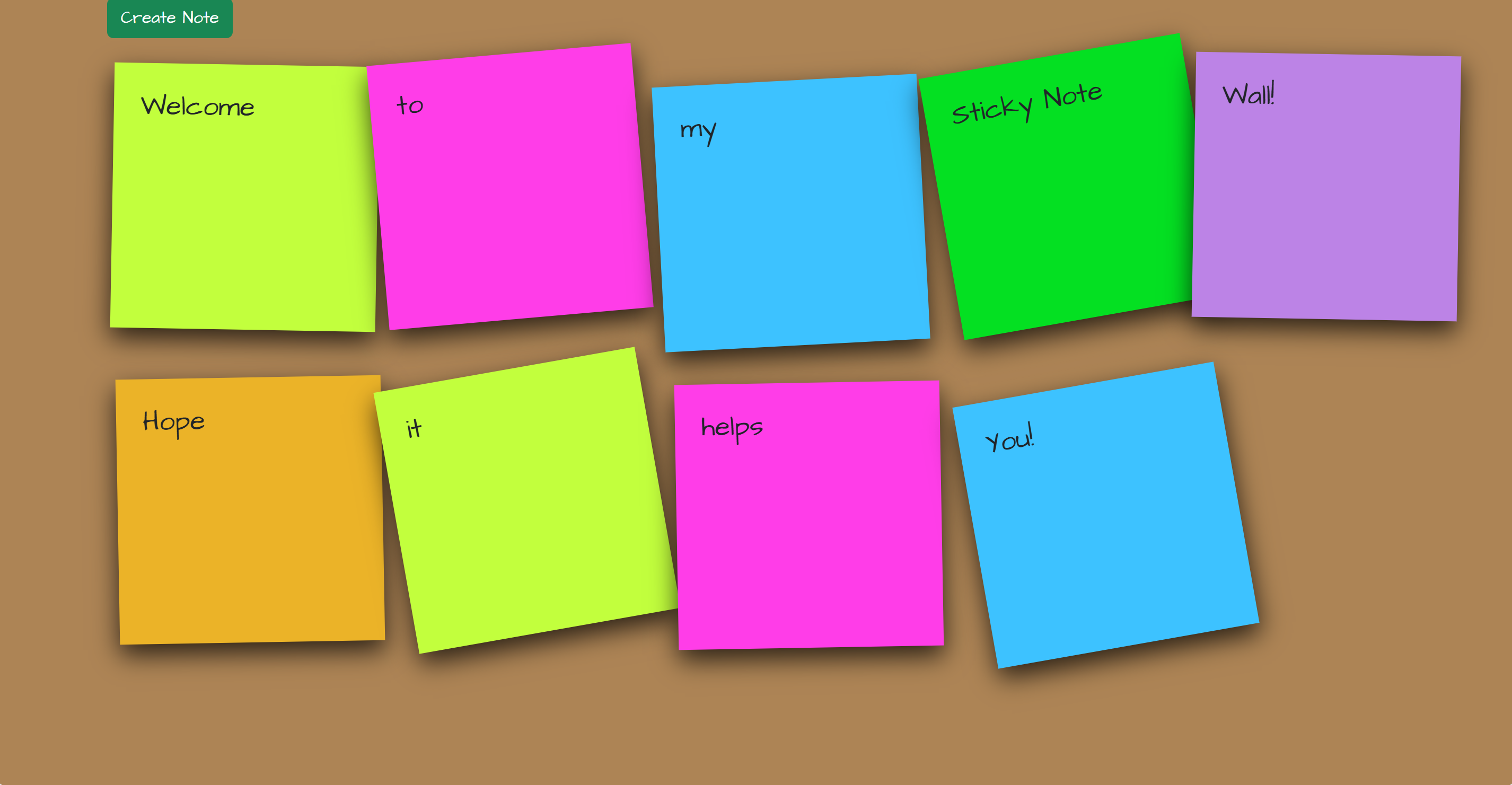 sticky notes